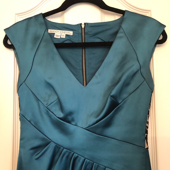 Maggy London  Cocktail Dress with lace back .  EUC - Picture 6 of 7